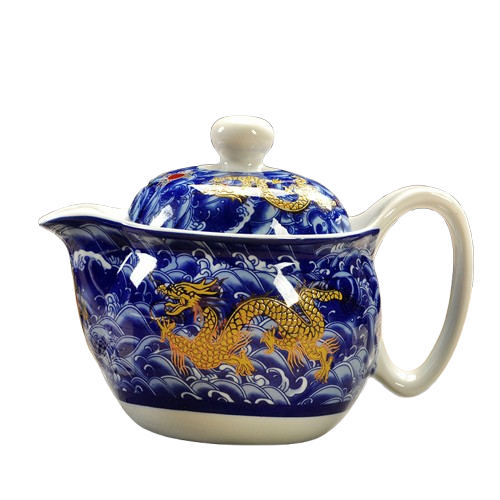 Teekanne Blau Keramik