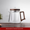 Teekanne Glas Holz