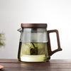 Teekanne Glas Holz
